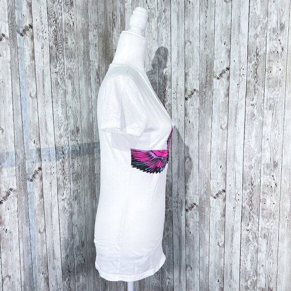 Kirra Short Sleeve Graphic Tee | White | V-Neck | Medium | Hummingbird | Women's - Picture 3 of 9